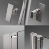 Radaway Nes Brushed Nickel Ptj kabina pięciokątna 100x80cm prawa szczotkowany nikiel 10052000-91-01R/10052200-91-01